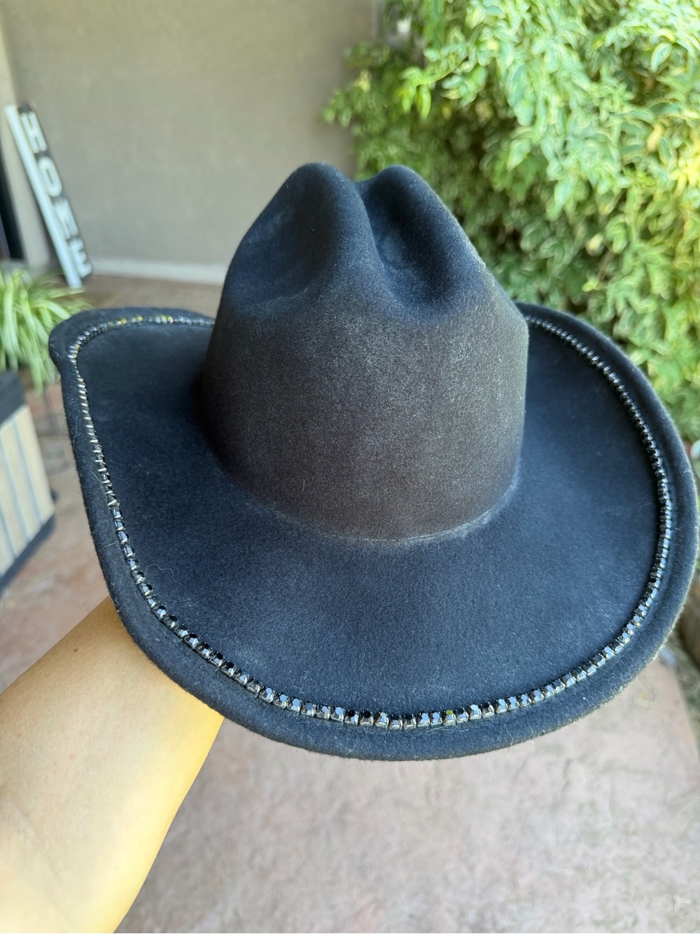 NWT - FP San Diego Hat Company Black Felt Cowboy Hat